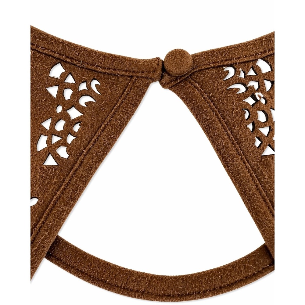 BKE Gimmicks Tank Top Women Small Brown Cream Lace Babydoll Boho Cutout Festival - Picture 10 of 13
